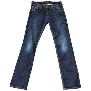 Silver Co. Western Glove Works‎ Jeans Womens 28x32 Blue Denim Cotton Stretch